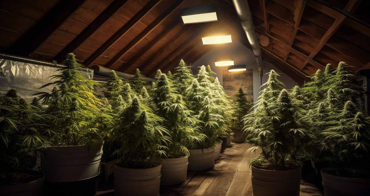 Attic grow marijuana for small growers