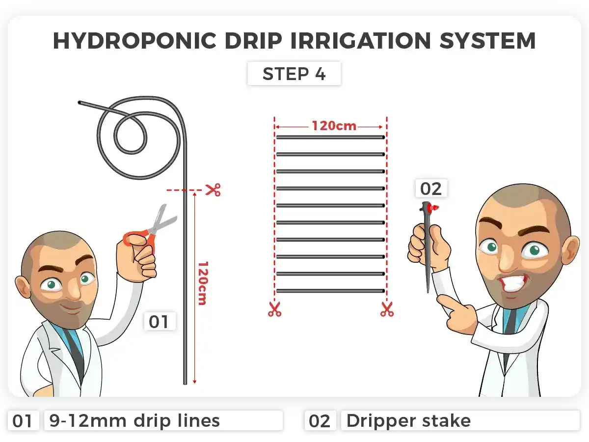 hydroponic drip irrigation system for marijuana plants